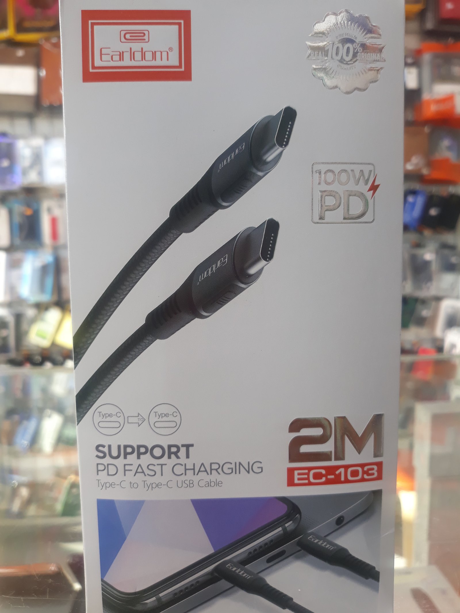 Earldom PD Fast Charger Type- c To Type-c USB Cable EC 103